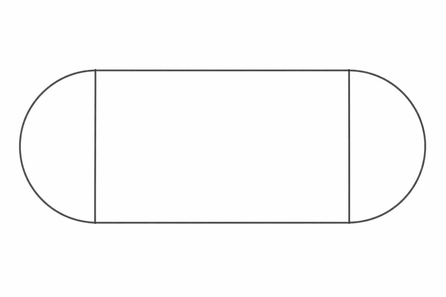 Semicircle with a Flat Edge Included
